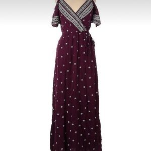 Xhilaration Faux wrap maxi dress